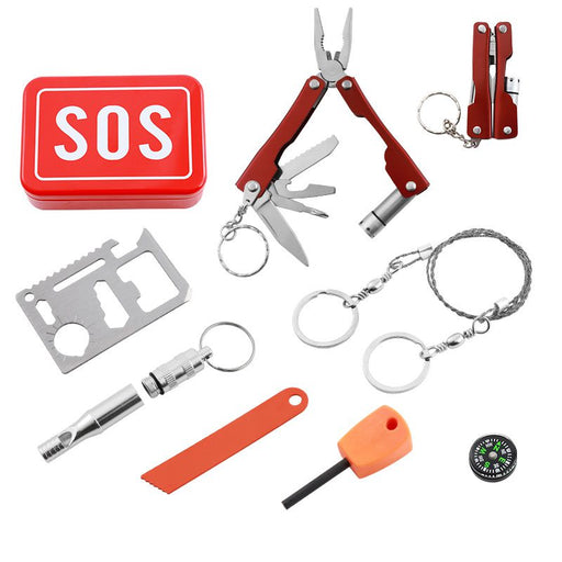 Xtreme | 3.74″ SOS Outdoor Survival Kit – Compact 9-in-1 Emergency Tool Set (XTR-HKN123) Multi Tools & Accessories Canadian Distributor