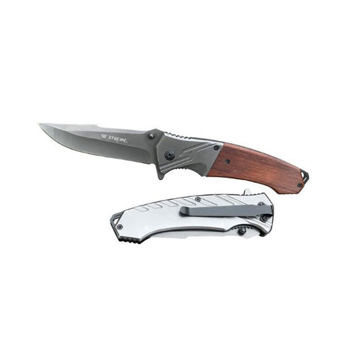 Xtreme | 8″ Pocket Knife – Folding Clip Point Blade with Stained Wood Handle & Pocket Clip (XTR-HKN129) Folding Knives Canadian Distributor