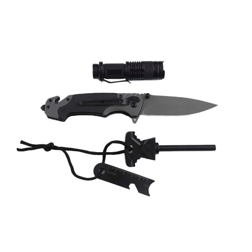 Xtreme | 8″ Pocket Knife Gift Set – Multifunctional Folding Knife with Flashlight & Flint (XTR-HKN135) Folding Knives Canadian Distributor
