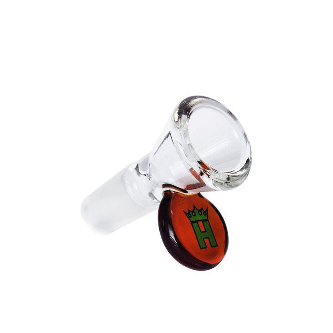 Hoss Glass | 14mm Cone Bowl with Coloured Tab [YX12C] Bowl · Popper Smoking Cat Distribution Amber