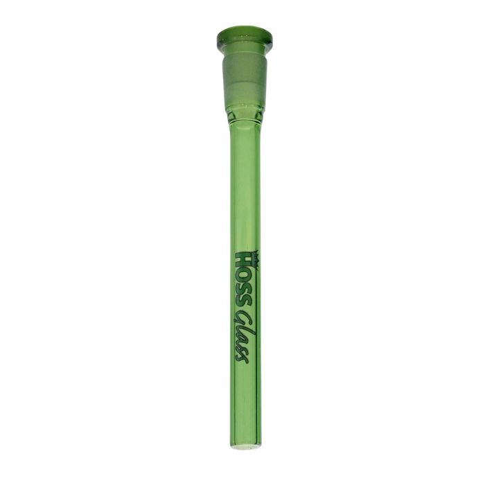 Hoss Glass | 6.25" Flush Mount Open Ended full Colour Downstems [YX23C] Downstem · Bowlstem Smoking Cat Distribution Green