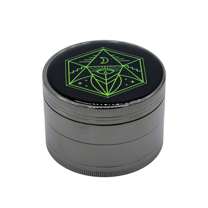 3 Pack Bundle / 6.3 cm (2.5 inch) Spice Grinder, 4 Part, Vintage, Ancient Symbol Design, Magnetic Lid, Durable Zinc Alloy, Pollen Catcher - Leaf-Way Brand Accessories Regular Grinder Leaf-Way Store