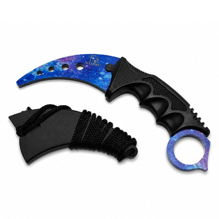 7.5" Non-Sharpened Practice Karambit Knife with Sheath – Assorted Designs