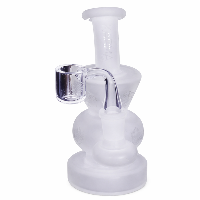 Karma | 6" Sandblasted Hourglass Glass Dab Rig Glass Rig Maq Distributors