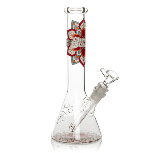 Cheech & Chong® Glass | 10" Mandala Glow in the Dark Beaker (CC174) Glass Bong Smoking Cat Distribution