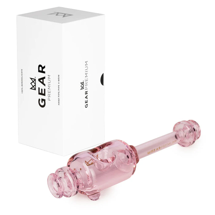 GEAR Premium® | 6.5" Augusta Steam Roller Hand Pipe Glass Pipe West Coast Gifts Pink