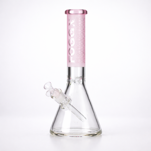 FOGGX | 14" Sandblasted Beaker Glass Water Pipe – 7mm Thick [FT292] Glass Bong LEHIGH WHOLESALE Pink