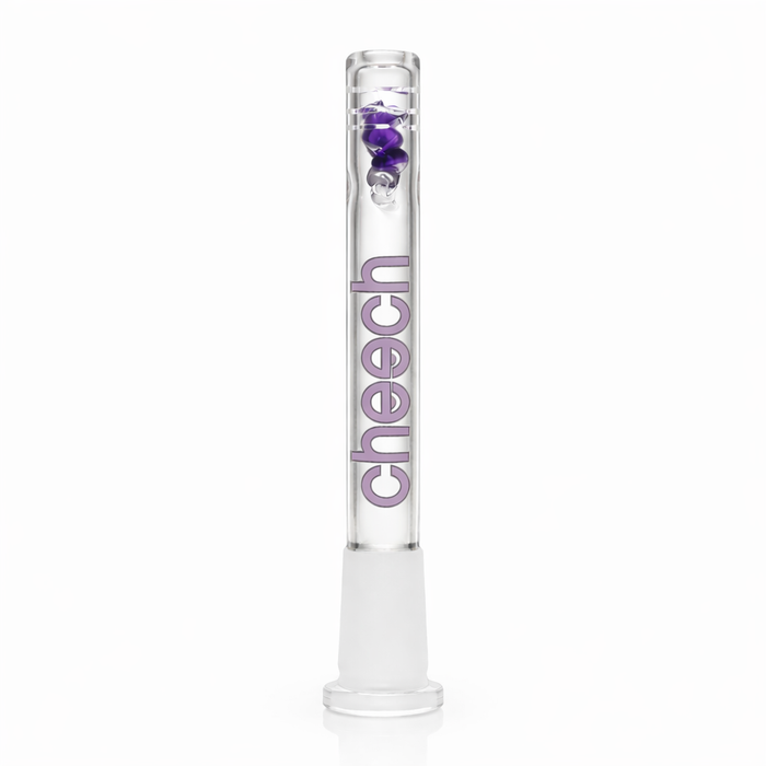 Cheech | 5.5" Diamond Downstems with Diffusion Cuts Downstem · Bowlstem Smoking Cat Distribution Purple