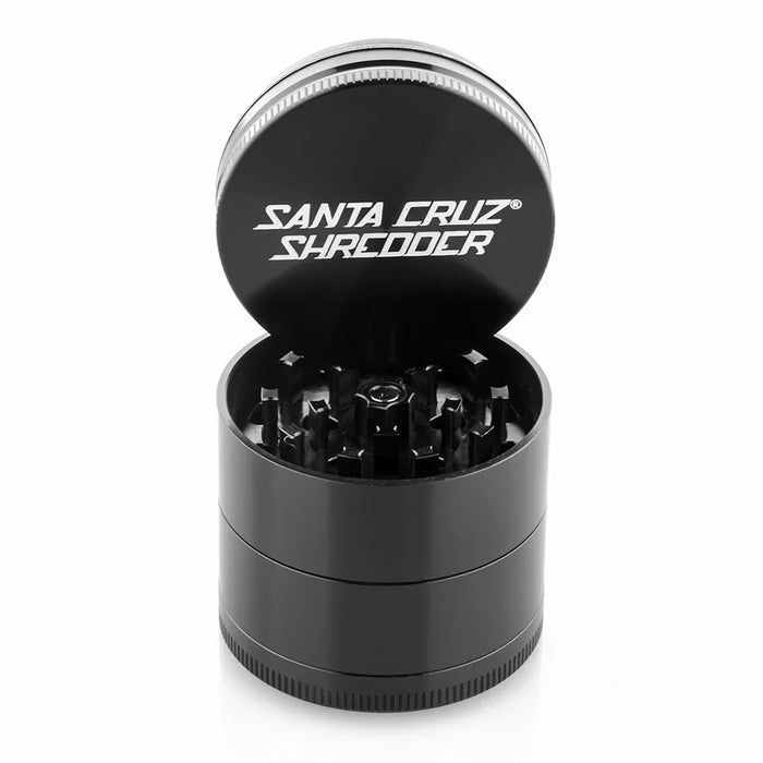 SANTA CRUZ SHREDDER | Medium 4-piece Shredder Regular Grinder Cannatron Black