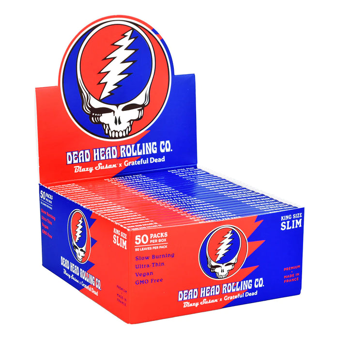 Blazy Susan | Grateful Dead King size slim Rolling Papers Box of 50