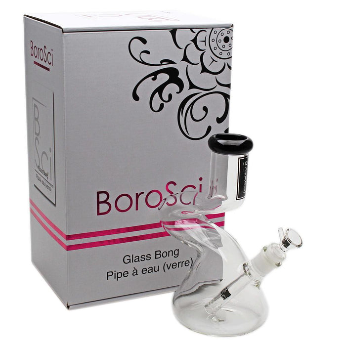 BoroSci | 9" Loop Beaker Glass Bong (Black) Glass Bong Maq Distributors
