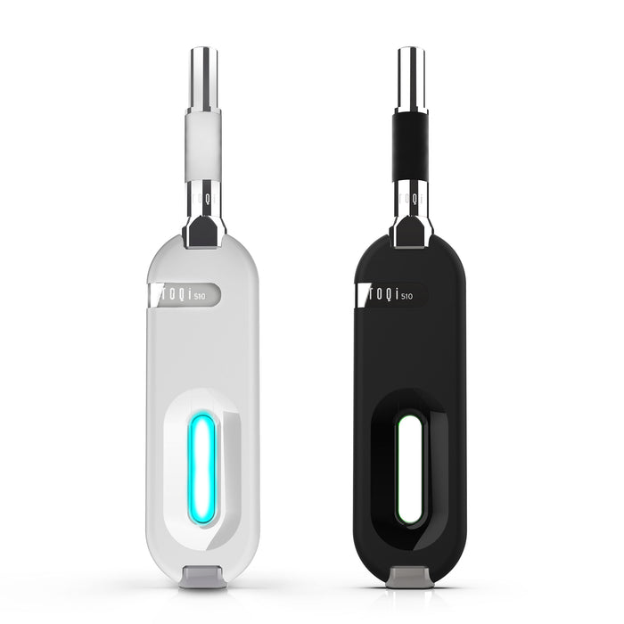 TOQi Dab Bundle: 510 Wireless Vaporizer & Quartz Coil Dab Cartridge - Ultimate Portable Wax Concentrate Vaping Kit with Qi Wireless & USB-C Charging