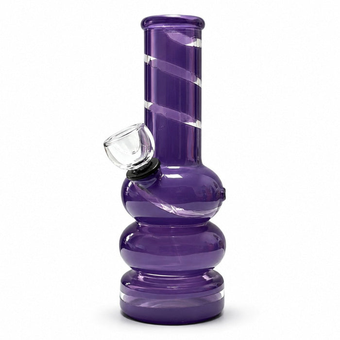 6" Colored Glass Bubble Waterpipe Glass Bong Super Supplys Inc Purple