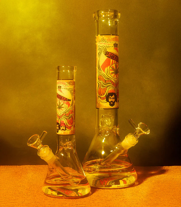 Cheech & Chong® Glass | 10" 420 Mind Meld Water Pipe [CC168] Glass Bong Smoking Cat Distribution
