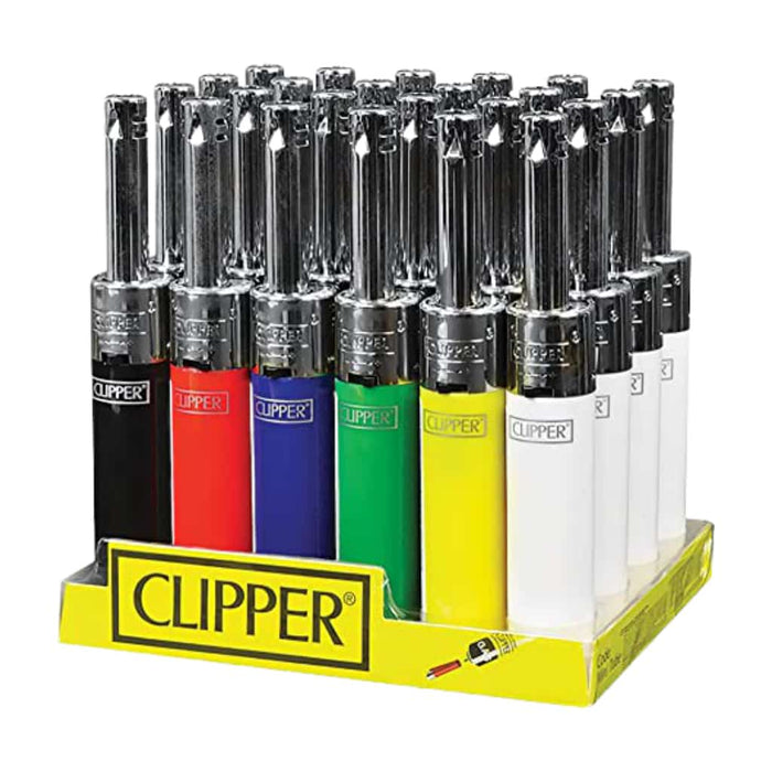 Clipper | Mini Tube Lighter – Solid Colours (24 per Box)