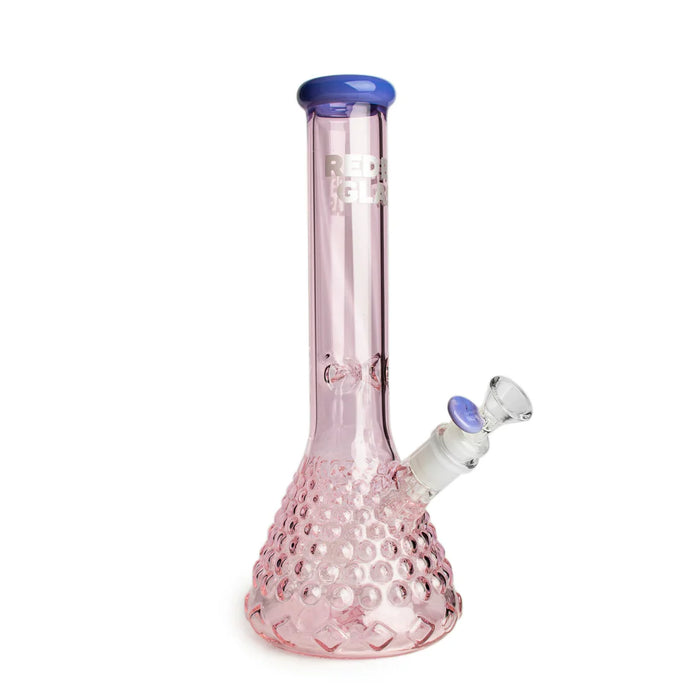 Red Eye Glass® | 12" Hermes Beaker Base Water Pipe – Two-Toned Borosilicate Glass [REG077Pi] Glass Bong Smoking Cat Distribution