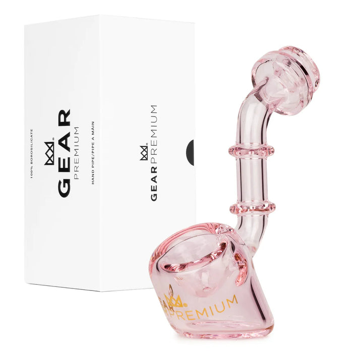 GEAR Premium® | 4" Odin Upright Sherlock Hand Pipe Glass Pipe West Coast Gifts Pink