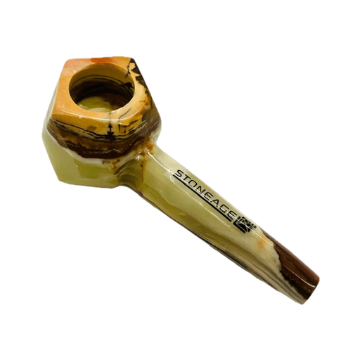 StoneAge | 4" Handmade Tobacco Smoking Pipe – Model: Diamond, Includes Gift Box Quartz hand pipe NicePrice