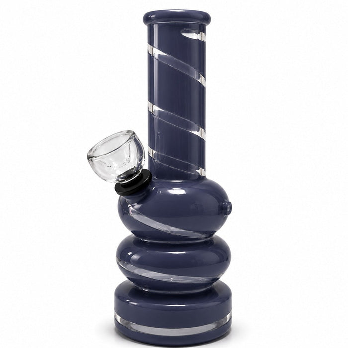 6" Colored Glass Bubble Waterpipe Glass Bong Super Supplys Inc Navy Blue