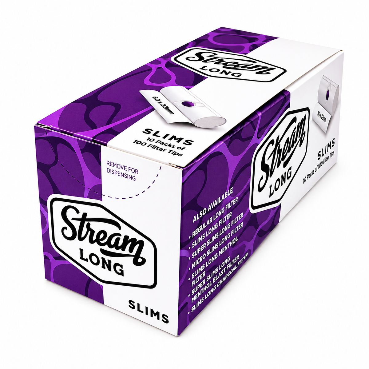 STREAM Slims Long RYO Filter (Non-Flavored Type) — One Wholesale
