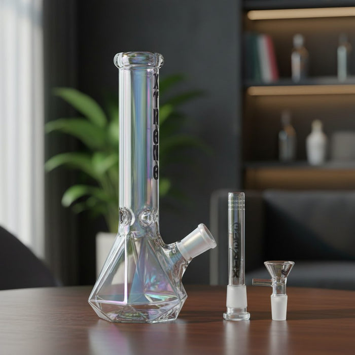 Xtreme | 10″ Metallic Terminator Finish Orion Beaker Base Glass Bong [XTR-MY008] – Box of 12 Glass Bong Canadian Distributor