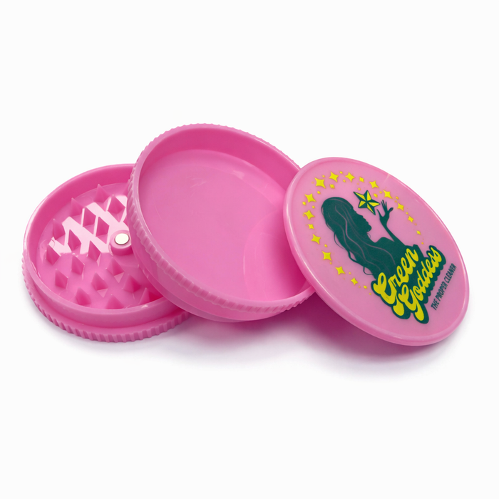 Green Goddess | Acrylic 3-Part Grinder-Pink/Black/Green– 60mm (12 PCS)