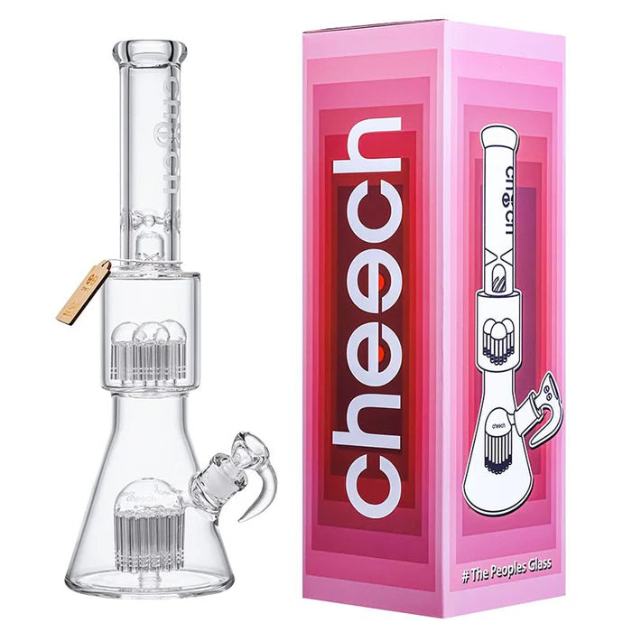 Cheech Glass | 16" Double Tree Perc Beaker – The Forest Whitaker - CH-217 Glass Bong Smoking Cat Distribution