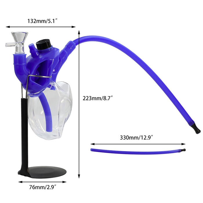 Heart Water Pipe Glass Pipe-Assorted [H260-1] Glass Bong YHS Smoke