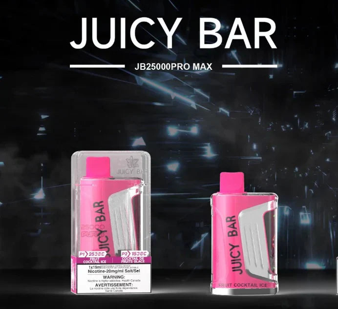 JUICY BAR | JB25000 PROMAX Disposable BOX OF 5 Federal Excise Tax JUICY BAR FRUIT COCKTAIL ICE