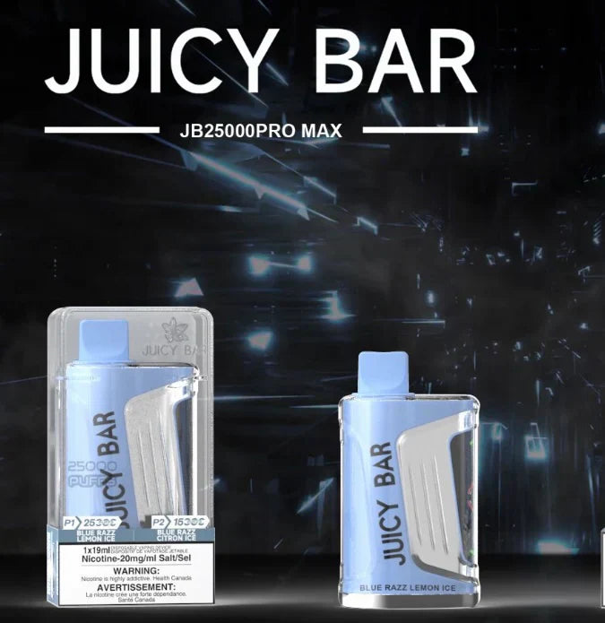 JUICY BAR | JB25000 PROMAX Disposable BOX OF 5 Federal Excise Tax JUICY BAR BLUE RAZZ LEMON ICE