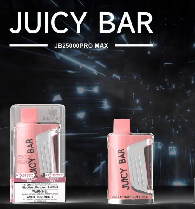 JUICY BAR | JB25000 PROMAX Disposable BOX OF 5 Federal Excise Tax JUICY BAR WATERMELON BBG