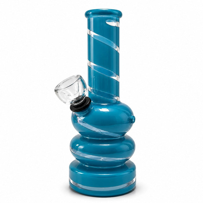 6" Colored Glass Bubble Waterpipe Glass Bong Super Supplys Inc Cyan