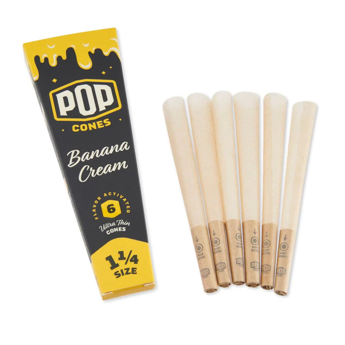 Pop Cones | 1 1/4 6pk Pre-Rolled Cones with Flavor Tip 24ct Display