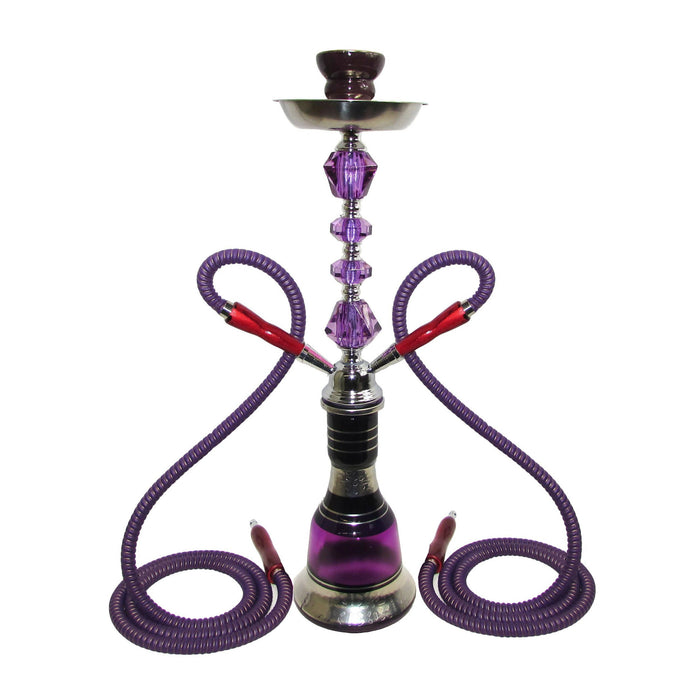 Zebra Flagship 2 Hose Hookah 28" Tall Hookahs Jatiimports LLC PURPLE