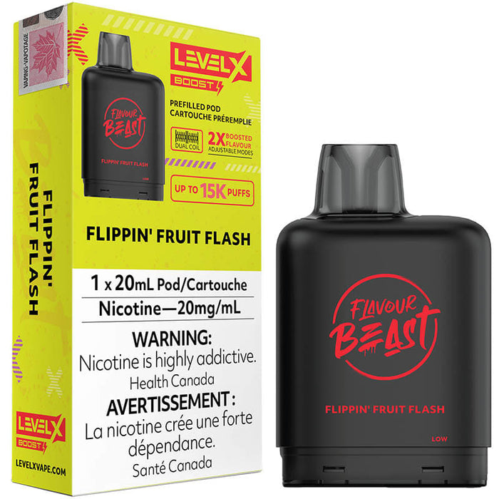 [ON] FLAVOUR BEAST | Level X Boost G2 25000 Pod Box of 6 Ontario Excise Tax ONE Flippin Fruit Flash