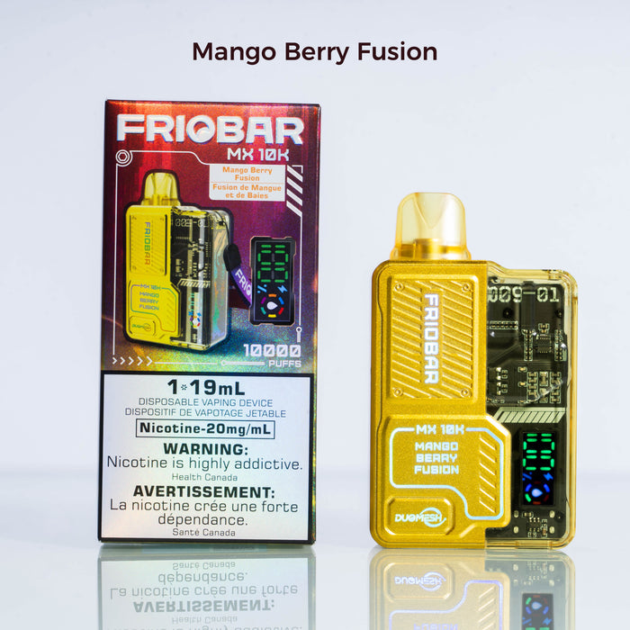 FRIOBAR | MX 10K Rechargeable Disposable Vape Box of 5 Disposable Vape Canadian National Distributors Mango Berry Fusion