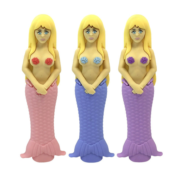 4.7" Mermaid hand pipe-Assorted [H365] Silicone Pipe YHS Smoke