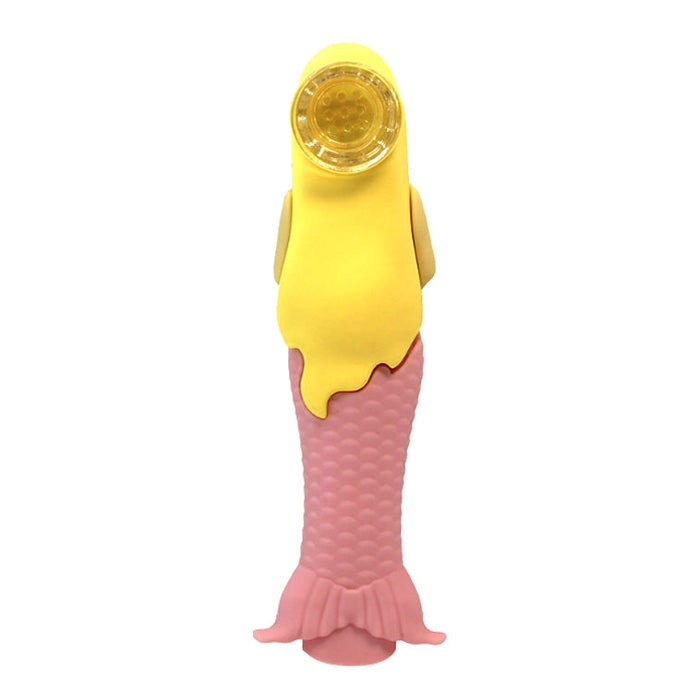 4.7" Mermaid hand pipe-Assorted [H365] Silicone Pipe YHS Smoke