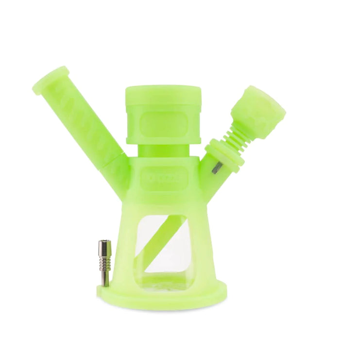 Ooze | Hyborg Silicone Glass 4-In-1 Hybrid Water Pipe And Dab Straw