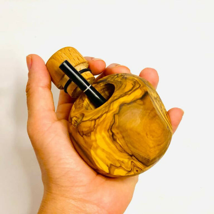 VOW | Olive Wood Apple Dugout/Smoker's Gift 1