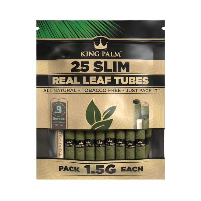 King Palm | 25 Slim  Hand-Rolled Leaf Box of 8
