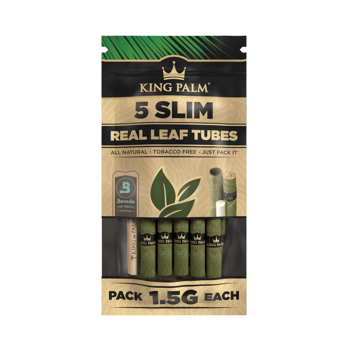 King Palm | 5 Slim  Hand-Rolled Leaf Box of 15