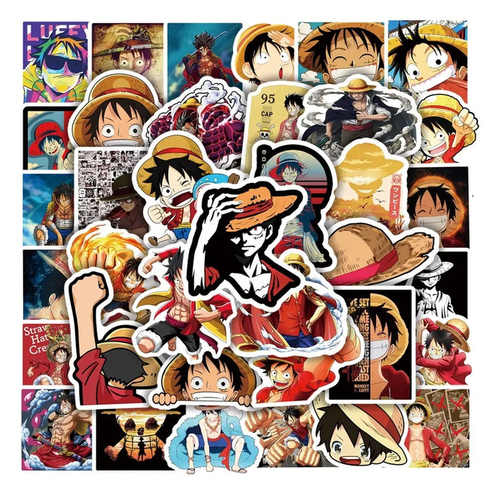 50pcs Assorted Anime Design Stickers Collectable Items Every Weekend One Piece