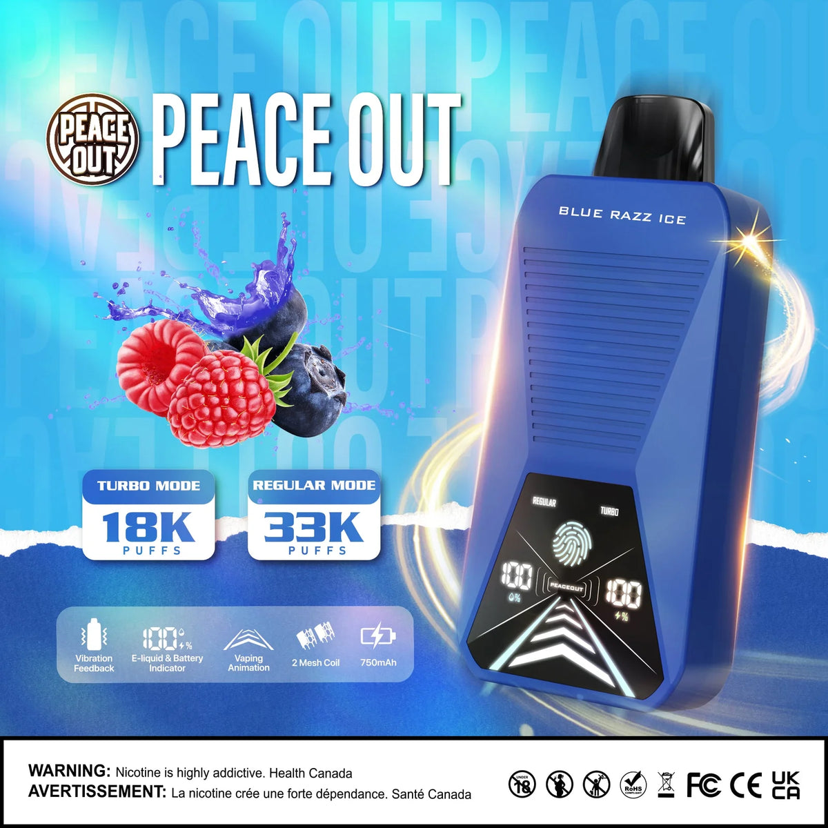 ON] Peace Out | Bazooka 33k Box of 5  One Wholesale