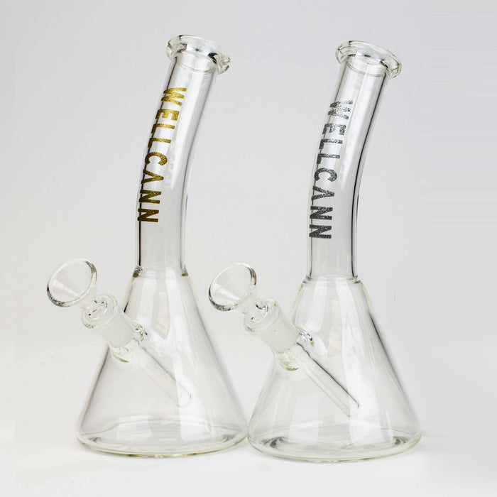 WellCann | 8" Clear Glass Beaker Bong with Bent Neck Bongs Smoking Cat Distribution