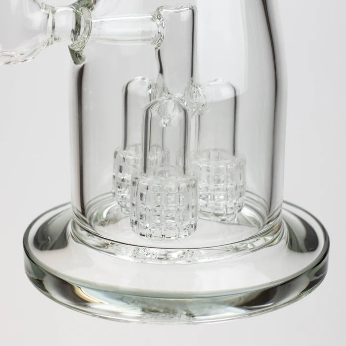 [2 Pack Bundle] 17.5" H2O glass water bong with shower head percolator [H2O-5003] Glass Bong ONE