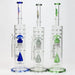 [2 Pack Bundle] 17" H2O dual diffuser glass water bong [H2O-5002] Glass Bong ONE