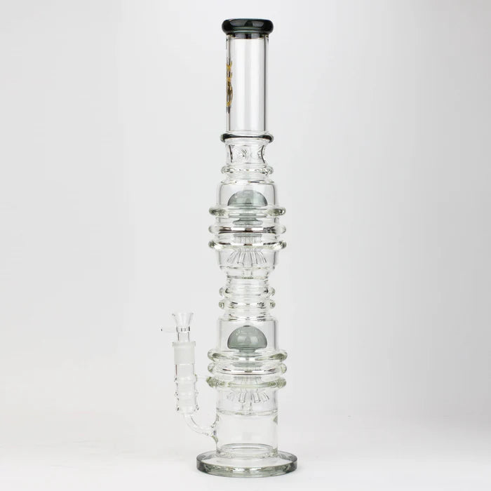 [2 Pack Bundle] 21" H2O Dual percolator glass water bong [H2O-5004] Glass Bong ONE