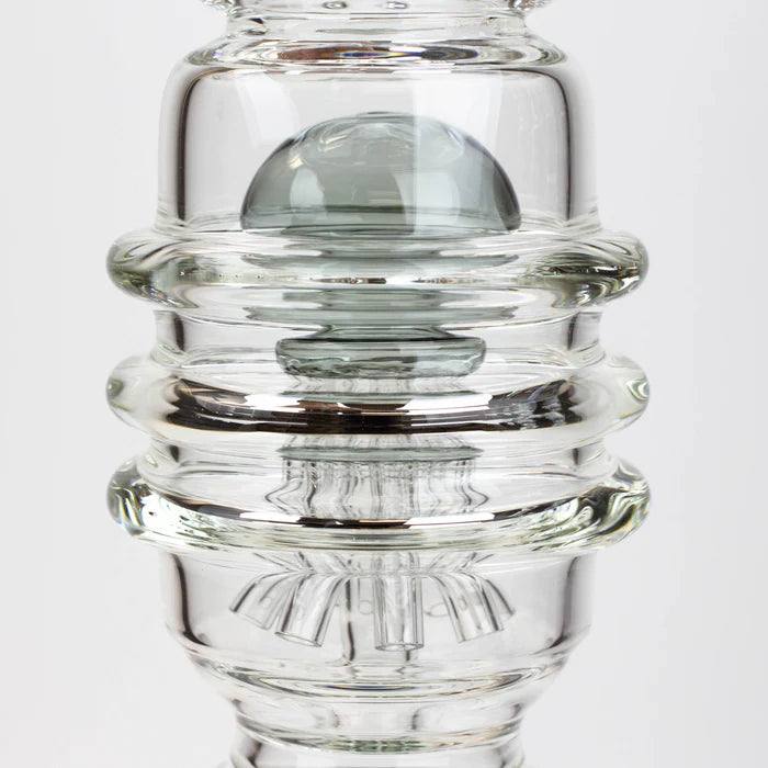 [2 Pack Bundle] 21" H2O Dual percolator glass water bong [H2O-5004] Glass Bong ONE