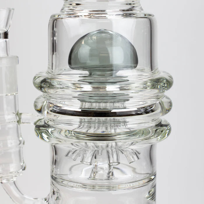 [2 Pack Bundle] 21" H2O Dual percolator glass water bong [H2O-5004] Glass Bong ONE
